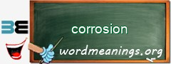 WordMeaning blackboard for corrosion